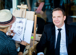 Caricaturist Corinne Sutter