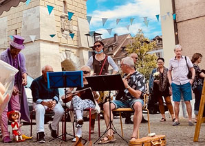 The Elderflowers with Uklele and harmonica