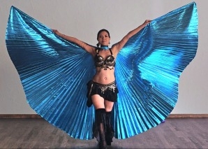 Latin dance fusion show with fire