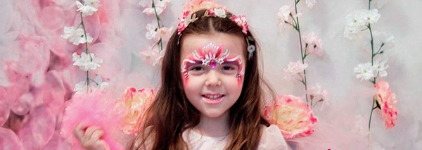 Child make-up with airbrush & glitter tattoos